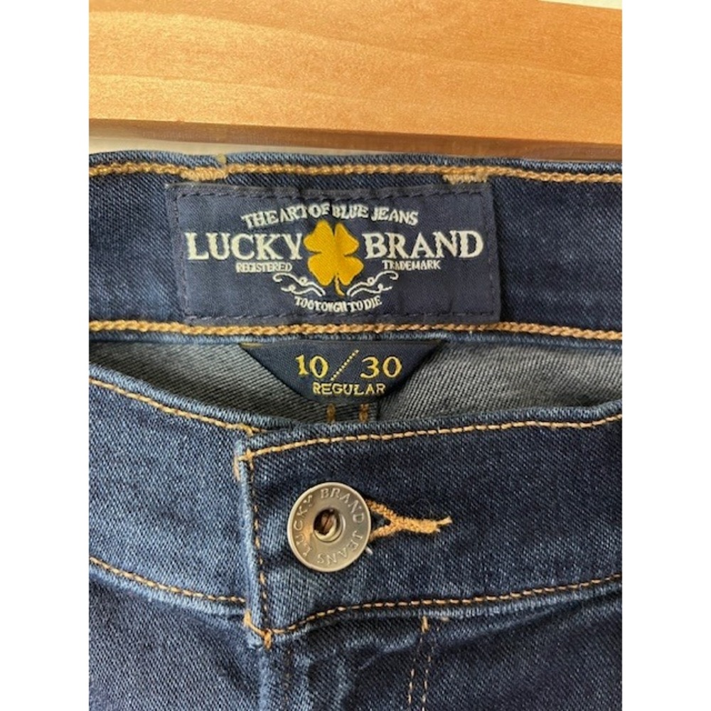 Lucky Brand Jeans Womens 10/30 Charlie Baby Boot‎ Dark Wash Denim Flare Low Rise - Picture 4 of 12